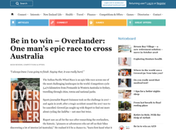 Win a copy of Overlander: One man’s epic race to cross Australia