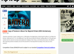 Win a Copy of Pantera's Album Far Beyond Driven (20th Anniversary Edition)
