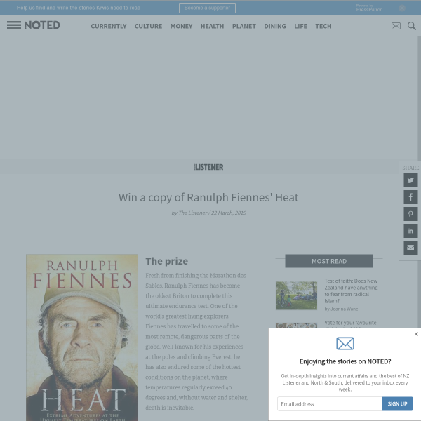 Win a copy of Ranulph Fiennes’ Heat