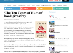 Win a copy of The Ten Types of Human