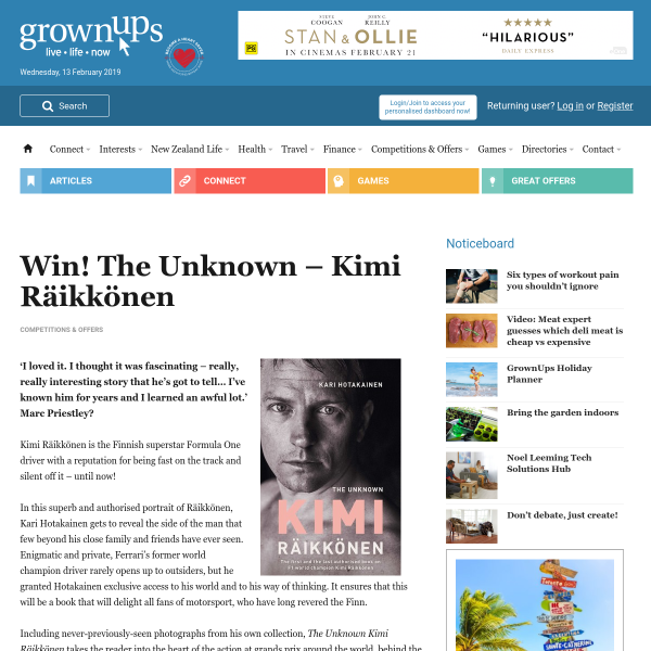 Win a copy of The Unknown by Kimi Räikkönen