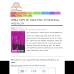 Win a copy of Violet Ink, by Rebecca Westcott