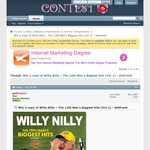  Win a copy of Willy Nilly ? The 12th Man's Biggest Hits (Vol 1) - GetFrank