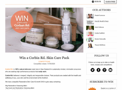Win a Corbin Rd. Skin Care Pack