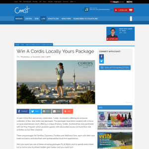 Win A Cordis Locally Yours Package
