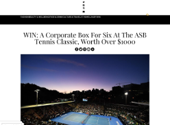 Win A Corporate Box For Six At The ASB Tennis Classic