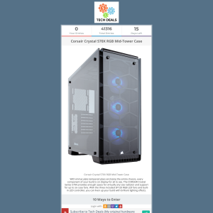 Win a Corsair Crystal 570X RGB Mid-Tower Case