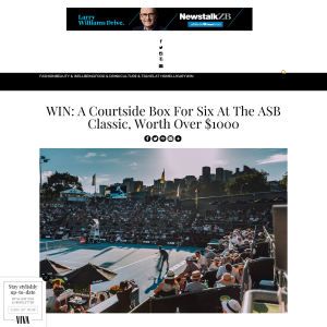 Win A Courtside Box For Six At The ASB Classic