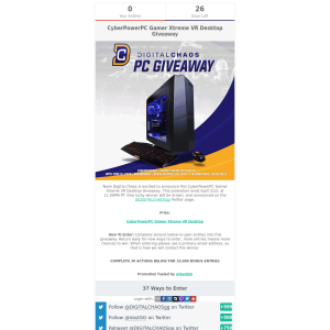 Win a CyberPowerPC Gamer Xtreme VR Desktop
