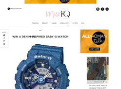 Win a denim-inspired Baby-G watch