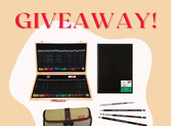 Win a Derwent Academy Wooden Box Set of 72, A3 Visual Diary, and Pencil Wrap