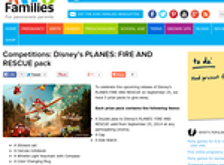 Win a Disney's PLanes: Fire And Rescue Prize Pack