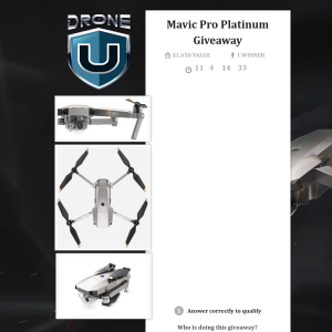 Win a DJI Mavic Pro Platinum