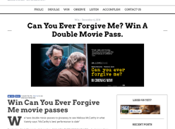 Win A Double Movie Pass to Can You Ever Forgive Me?