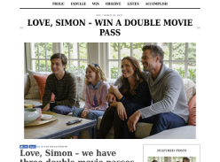Win a double movie pass to Love, Simon