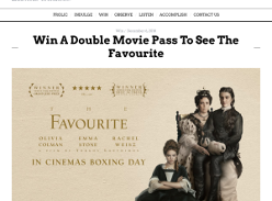 Win A Double Movie Pass To See The Favourite