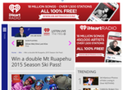 Win a double Mt Ruapehu 2015 Season Ski Pass!