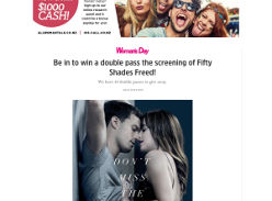Win a double pass the screening of Fifty Shades Freed