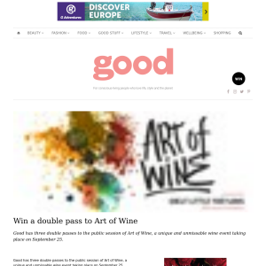 Win a double pass to Art of Wine