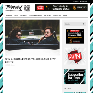 Win a double pass to Auckland City Limits