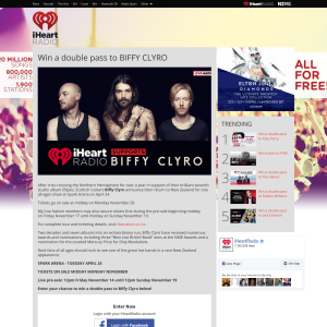 Win a double pass to BIFFY CLYRO