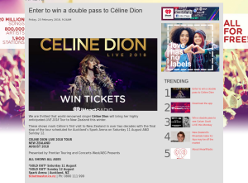 Win a double pass to Céline Dion