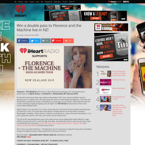 Win a double pass to Florence and the Machine live in NZ