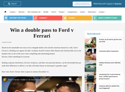 Win a double pass to Ford v Ferrari