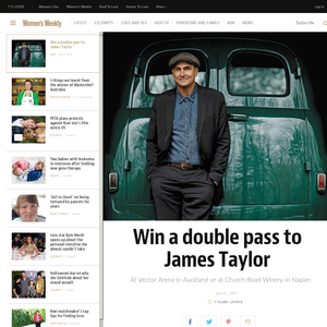 Win a double pass to James Taylor
