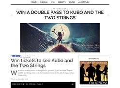 Win a double pass to Kubo and the Two Strings