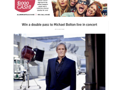 Win a double pass to Michael Bolton live in concert