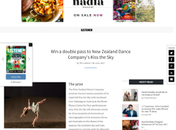 Win a double pass to New Zealand Dance Company's Kiss the Sky