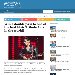 Win a double pass to one of the best Elvis Tribute Acts in the world