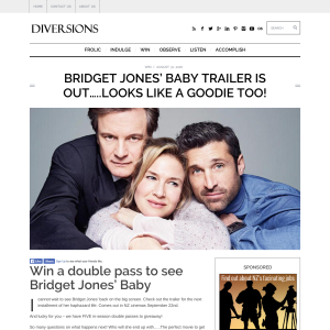 Win a double pass to see Bridget Jones' Baby