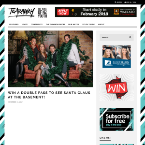 Win a double pass to see Santa Claus at The Basement