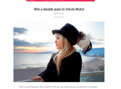 Win a double pass to Stevie Nicks