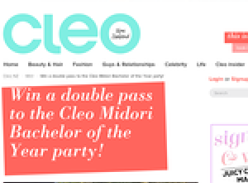 Win a double pass to the Cleo Midori Bachelor of the Year party!