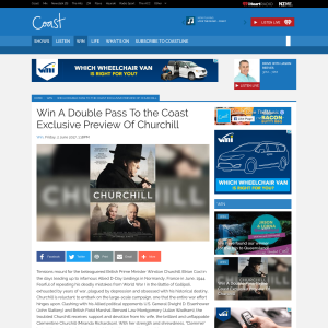 Win A Double Pass To the Coast Exclusive Preview Of Churchill