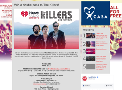 Win a double pass to The Killers!