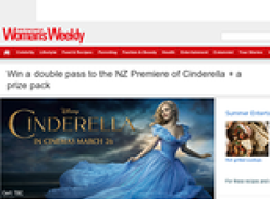 Win a double pass to the NZ Premiere of Cinderella + a prize pack