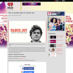 Win a double pass to Vance Joy