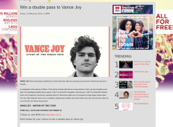 Win a double pass to Vance Joy