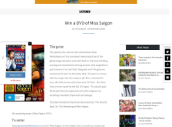 Win a DVD of Miss Saigon
