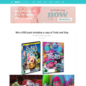Win a DVD pack including a copy of Trolls and Sing