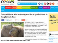Win a family pass for a guided tour at Kingdom of Zion