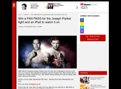 Win a FAN PASS for the Joseph Parker fight and an iPad to watch it on