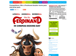 Win a Ferdinand double movie pass and prize pack