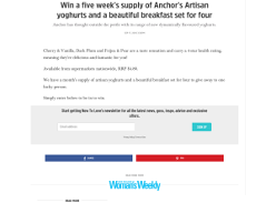 Win a five week’s supply of Anchor’s Artisan yoghurts and a beautiful breakfast set for four