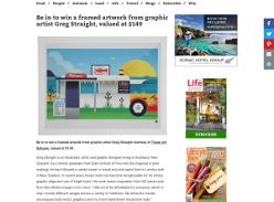 Win a framed artwork from graphic artist Greg Straight, valued at $149