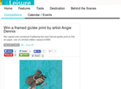 Win a framed giclee print by artist Angie Dennis